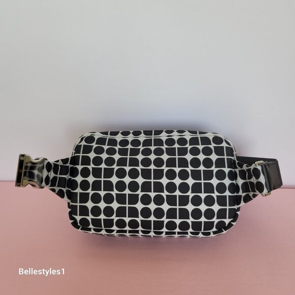 KATE SPADE Belt Bag Noel Jacquarded Printed Fabric Bag- Black Multi ⭐ - Picture 7 of 16